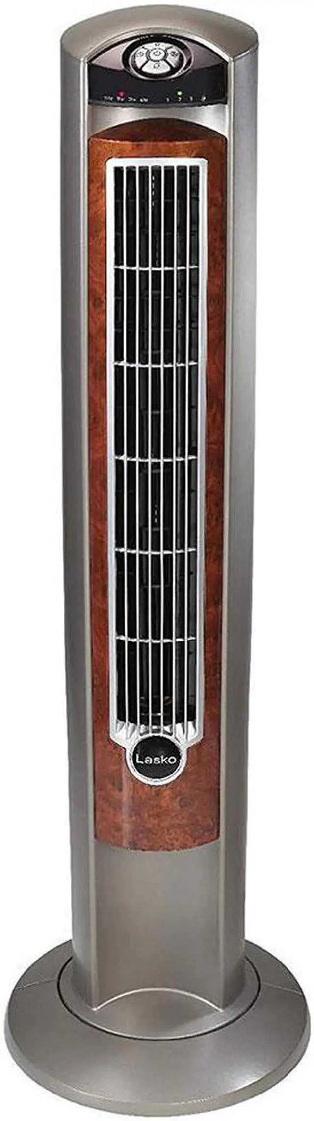 Alt view image 2 of 15 - Lasko 43" Wind Curve Nighttime Setting Tower Fan with Remote Control, Silverwood