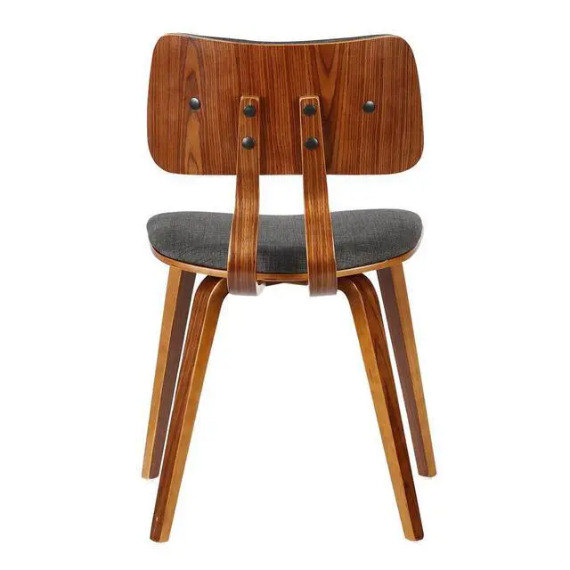 Alt view image 9 of 11 - Armen Living Jaguar Mid-Century Dining Chair in Walnut & Charcoal
