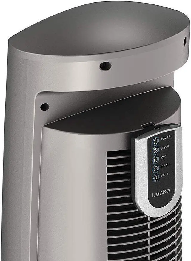 Alt view image 3 of 15 - Lasko 43" Wind Curve Nighttime Setting Tower Fan with Remote Control, Silverwood