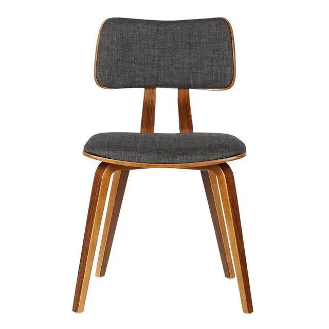 Alt view image 8 of 11 - Armen Living Jaguar Mid-Century Dining Chair in Walnut & Charcoal