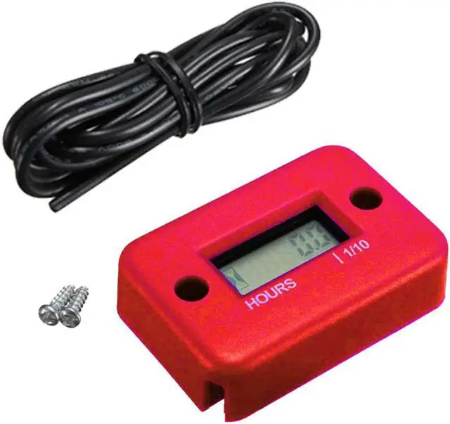 Alt view image 2 of 2 - 1pcs New Inductive Digital Hour Meter Waterproof LCD Display for Bike Motorcycle ATV Snowmobile Marine Boat Ski Dirt Gas Engine - Red