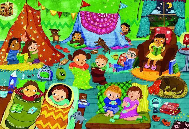 Alt view image 4 of 4 - Euro Graphics 6060-0471 Party Time Pajama Party 60-Piece Puzzle