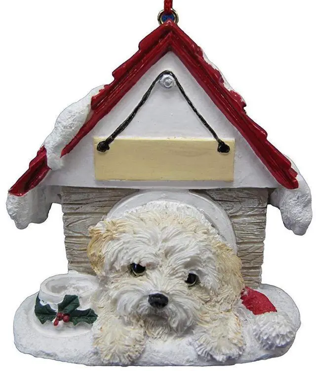 Main image of Shihpoo Doghouse Ornament Hand Painted by E&S Pets