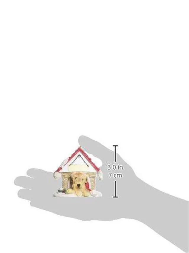 Alt view image 2 of 2 - Wheaten Terrier Doghouse Ornament Hand Painted Easily Personalized