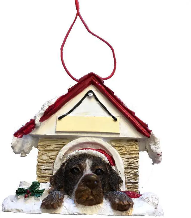 Main image of German Shorthair Pointer Doghouse Ornament Hand Painted Easily Personalized