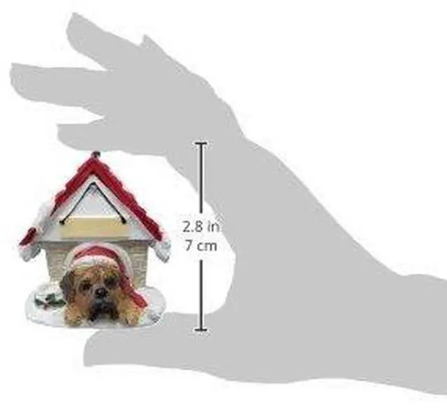 Alt view image 2 of 2 - Bullmastiff Doghouse Ornament Hand Painted and Easily Personalized