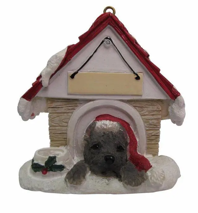 Main image of E&S Pets 35355-26b Blue Pitbull Doghouse Ornament