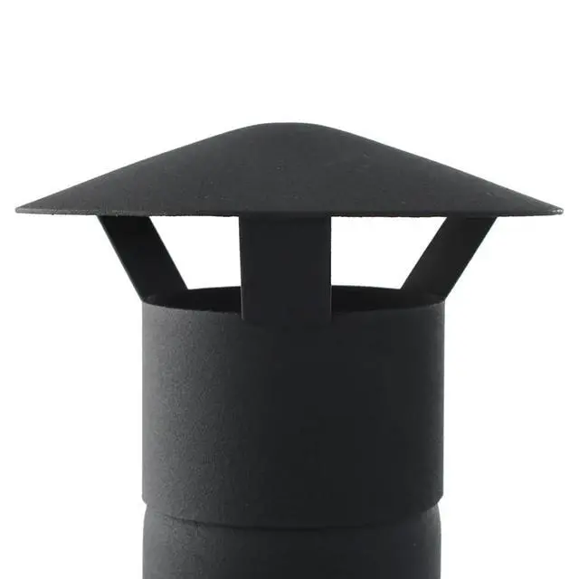 Alt view image 16 of 17 - vidaXL Patio Outdoor Pizza Oven Charcoal Fired Garden Chimney BBQ Smoker Bread