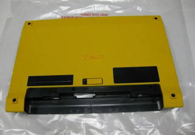 Alt view image 4 of 5 - Yellow Dell OEM Latitude 2100 2110 2120 Laptop Bottom Base Bottom Base P180R