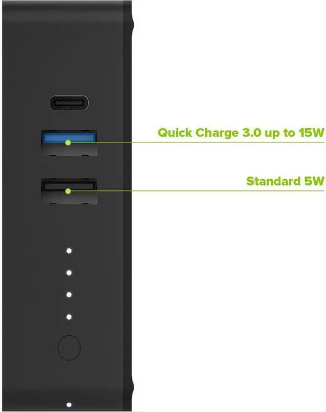 Alt view image 4 of 16 - Mophie 6000mAh 5V DC 3 Port Powerstation Hub 401102474
