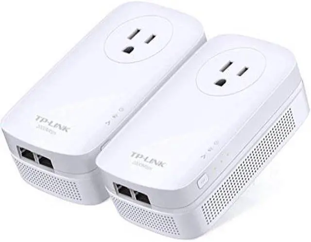 Alt view image 8 of 20 - TP-Link AV2000 Ethernet 2-Port GHz Passthrough Powerline Kit, 2 Pack