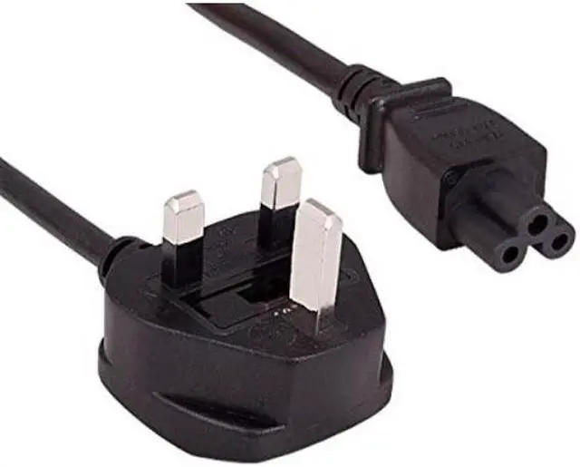 Main image of cable leader 6ft 18 awg england notebook power cord, polarized, with fuse iec320c5 to uk plug bs13631/a
