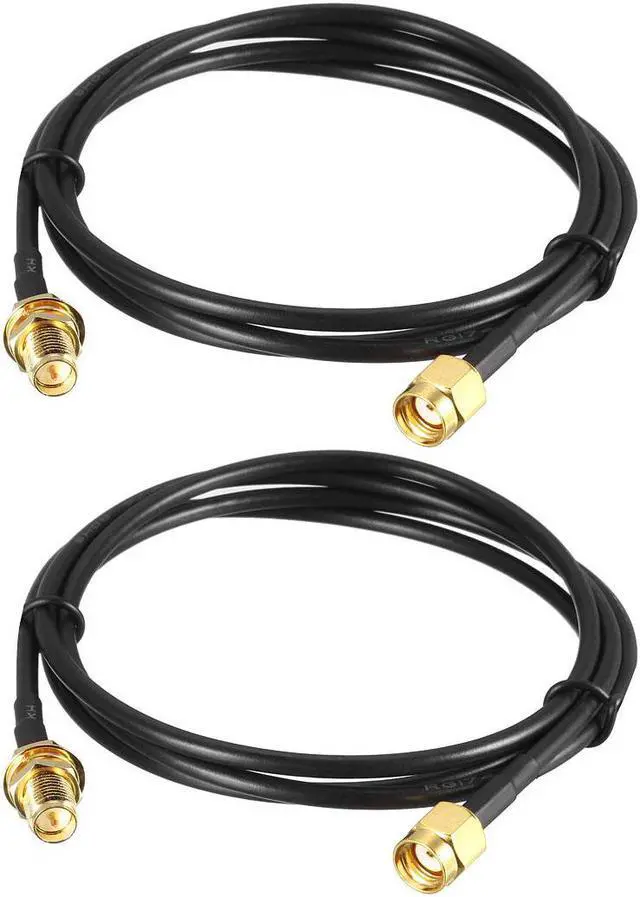 Main image of Antenna Extension Cable RP-SMA Male to RP-SMA Female Low Loss RG174 3 ft 2pcs