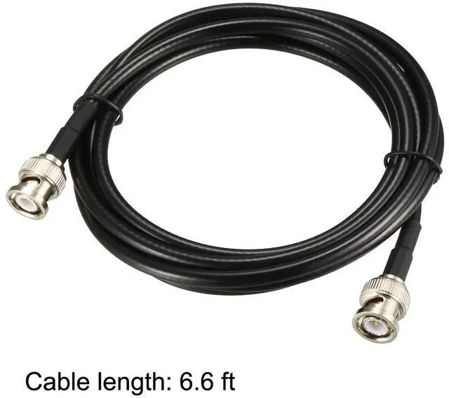 Alt view image 4 of 4 - RG58 Coaxial Cable with BNC Male to BNC Male Connectors 50 Ohm 6.6 ft 2pcs