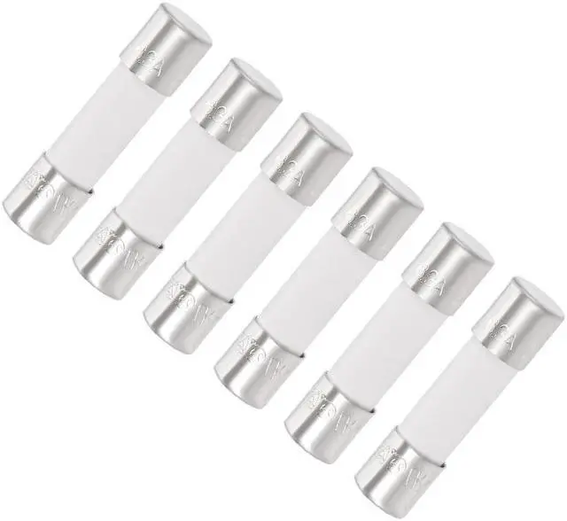Main image of Automotive Cartridge Fuses 6.3A 250V 5x20mm Slow Blow Replacement for Car Stereo Audio Alarm Amplifier Ceramic 6pcs