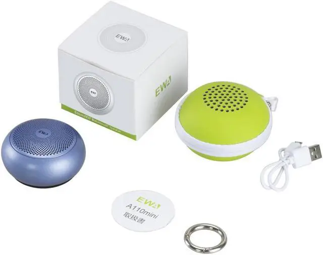 Alt view image 6 of 6 - Metal Bass Wireless Bluetooth Speaker Portable Built-in Battery Loud Sound New Version EWA A110mini (Black)