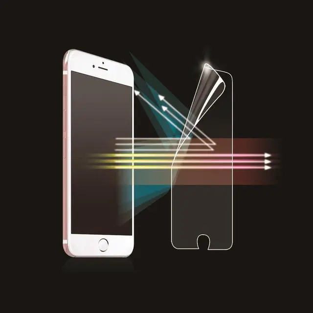 Alt view image 7 of 10 - PQI Protective Film for iPhone 6 / 6s - Glossy Blue Light Cut Model 6ZF010121R001A