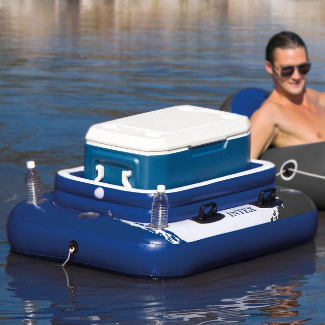 Alt view image 2 of 5 - Intex 58821EP Inflatable Mega Chill II 72 Can Beverage Cooler Float With Lid
