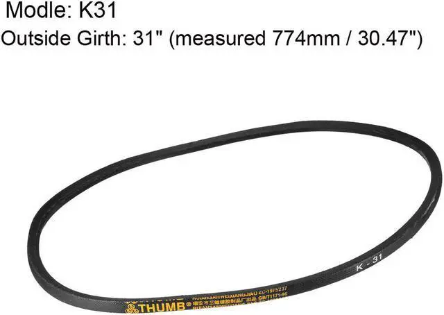 Alt view image 2 of 4 - K31 Drive V-Belt Girth 31-inch Industrial Power Rubber Transmission Belt