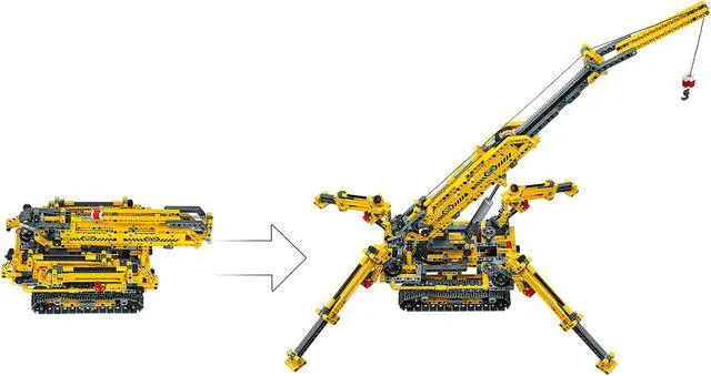 Alt view image 6 of 14 - LEGO Technic 42097 Compact Crawler Crane 920 Piece Construction Building Set