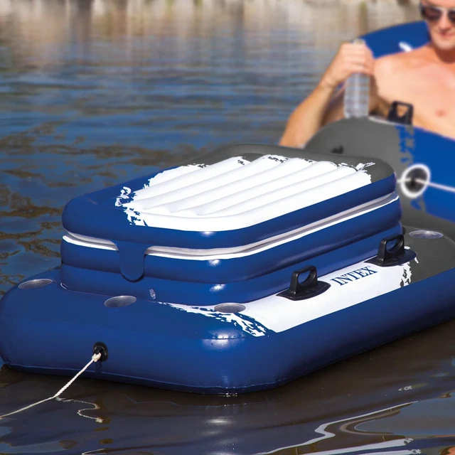 Alt view image 3 of 5 - Intex 58821EP Inflatable Mega Chill II 72 Can Beverage Cooler Float With Lid