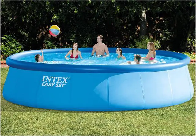 Alt view image 3 of 20 - Intex 26175EH 18' x 48" Inflatable Round Outdoor Above Ground Swimming Pool Set