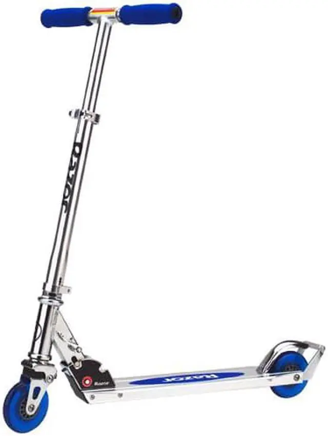Alt view image 4 of 11 - Razor A2 Kids/Boys Folding Aluminum  Kick Scooter w/ Wheelie Bar - Blue