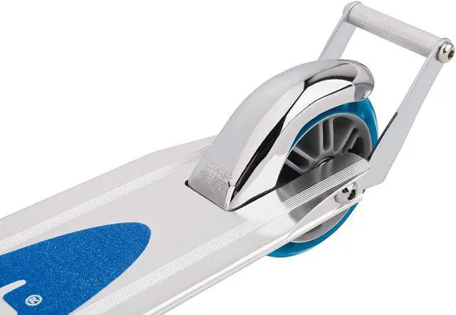 Alt view image 7 of 11 - Razor A2 Kids/Boys Folding Aluminum  Kick Scooter w/ Wheelie Bar - Blue