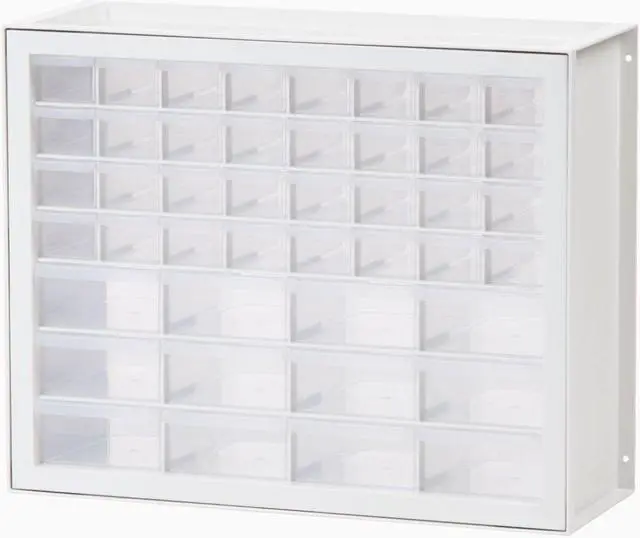 Alt view image 2 of 11 - IRIS USA 44 Drawer Stackable Storage Cabinet for Hardware Crafts, White Small Brick Organizer Utility Chest, Scrapbook Art Hobby Multiple Compartment
