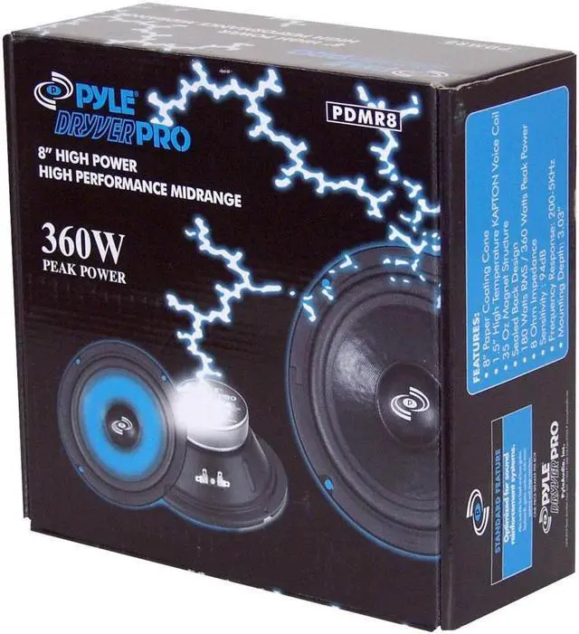 Alt view image 6 of 6 - New Pyle Pdmr8 8" 360W Car Audio Midwoofer Mid Bass Speaker 360 Watt- 2 Pack