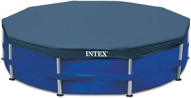 Alt view image 2 of 7 - Intex 28032E 15 Foot Round Above Ground Swimming Pool Cover, (Pool Cover Only)