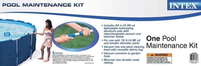 Alt view image 7 of 20 - Intex 28002E Maintenance Pool Kit Vacuum Skimmer & Pole (Pool Sold Separately)