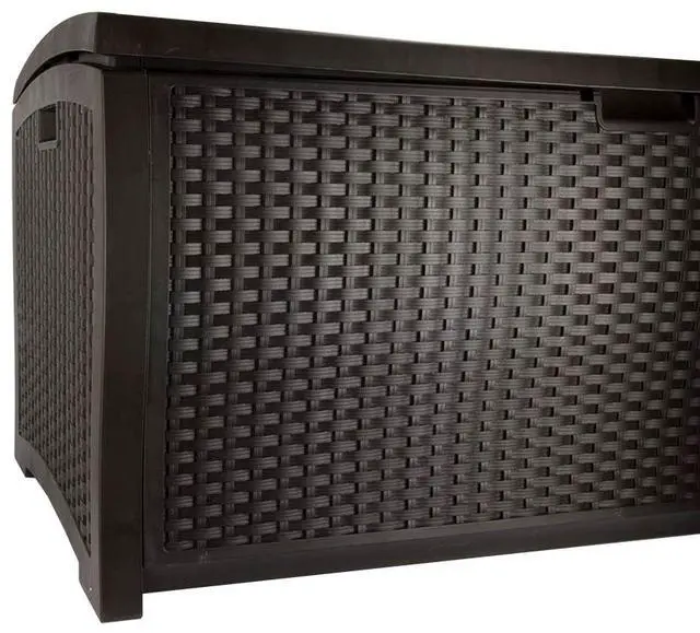 Alt view image 7 of 19 - Suncast DBW9200 Large Deck Box - 13.23 cu ft - 50" x 25.5" x 25.5" - Java