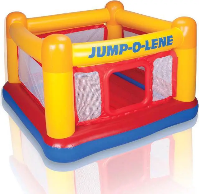 Alt view image 5 of 18 - Intex Inflatable Jump-O-Lene Trampoline Bounce House with Crawl-Thru Door & Net