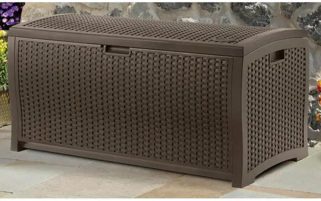 Alt view image 11 of 19 - Suncast DBW9200 Large Deck Box - 13.23 cu ft - 50" x 25.5" x 25.5" - Java