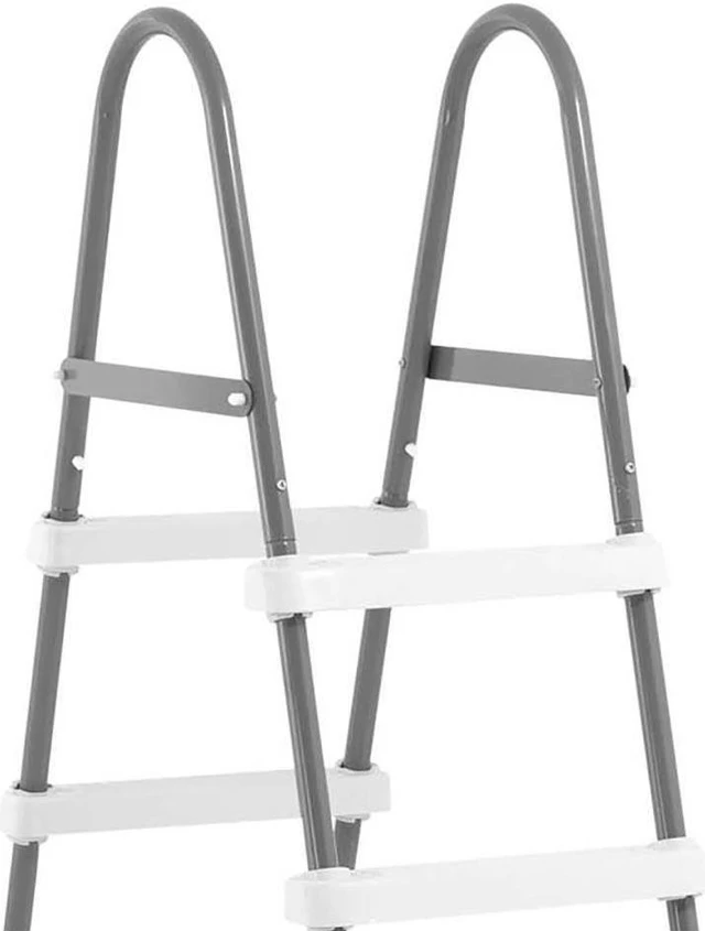 Alt view image 3 of 12 - Intex Steel Frame Above Ground Swimming Pool Ladder for 48 Inch High Wall Pools