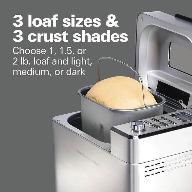 Alt view image 5 of 8 - Hamilton Beach 29888 Premium 2 Pound Dough and Bread Maker, Stainless Steel