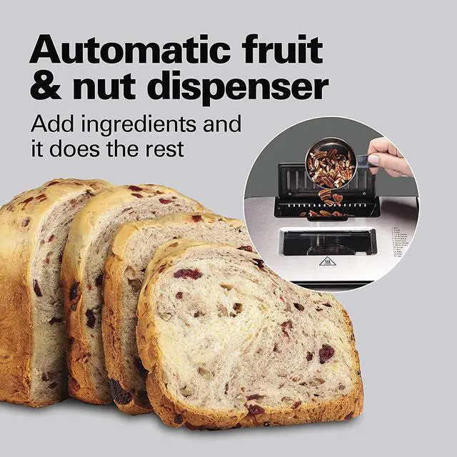 Alt view image 3 of 8 - Hamilton Beach 29888 Premium 2 Pound Dough and Bread Maker, Stainless Steel