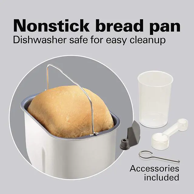Alt view image 6 of 8 - Hamilton Beach 29888 Premium 2 Pound Dough and Bread Maker, Stainless Steel