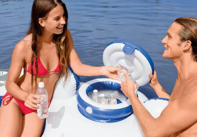 Alt view image 7 of 18 - Intex River Run 2 Person  Inflatable Tube Raft Float with Cooler for Pool & Lake
