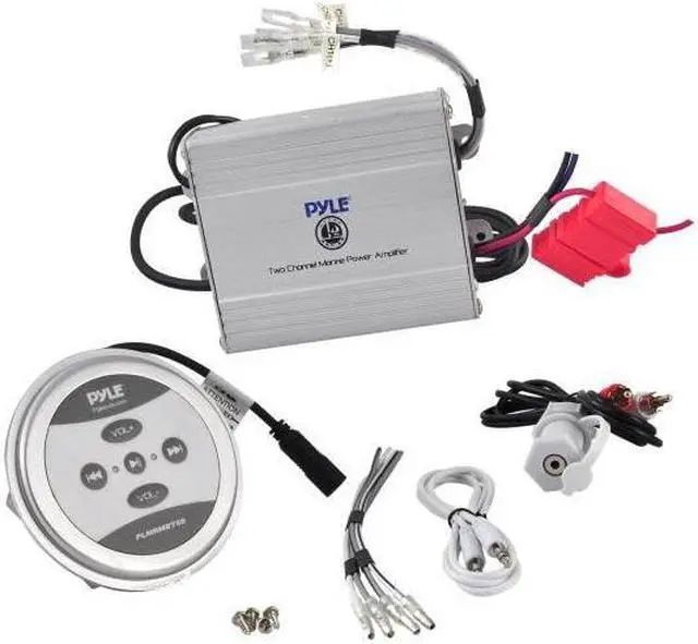 Alt view image 6 of 7 - PYLE PLMRMBT5S Hydra Series 2-Channel 600-Watt Water-Resistant Class AB Marine Amp with Bluetooth(R)