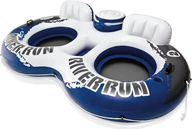 Alt view image 4 of 18 - Intex River Run 2 Person  Inflatable Tube Raft Float with Cooler for Pool & Lake