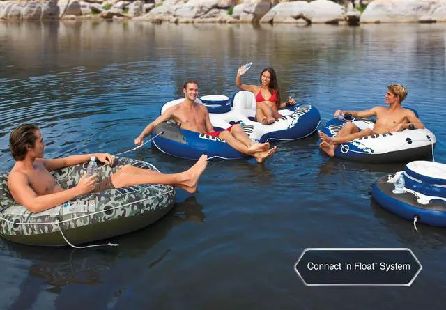 Alt view image 8 of 18 - Intex River Run 2 Person  Inflatable Tube Raft Float with Cooler for Pool & Lake