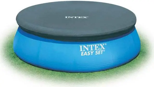 Alt view image 2 of 11 - Intex 7.3 Ft Above Ground Swimming Pool Vinyl Round Cover Tarp, No Pool Included