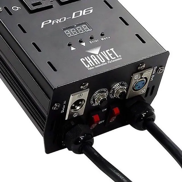 Alt view image 5 of 8 - CHAUVET DJ Pro D6 6-Channel DMX-512 Dual 20A Power Dimmer Switch Relay Pack
