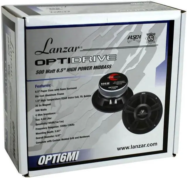 Alt view image 7 of 18 - LANZAR OPTI6MI 6.5" 500W Car Mid bass Mid Range Speaker Audio Stereo