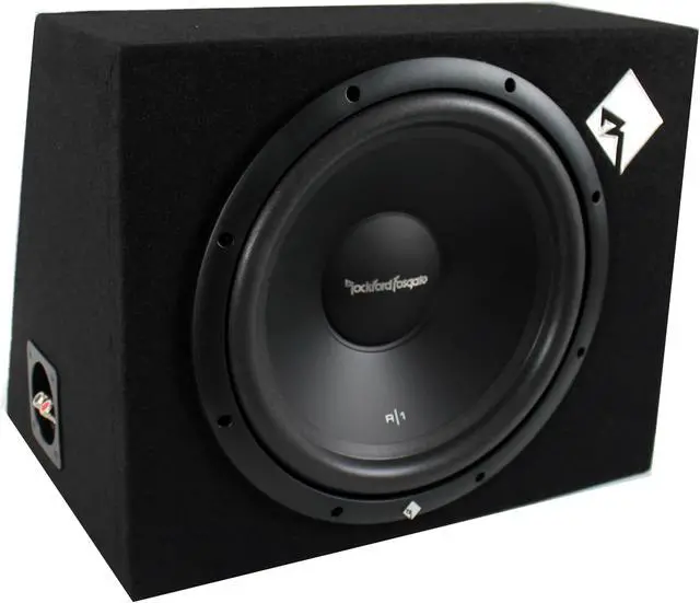 Main image of Rockford Fosgate R1-1X12 12" 400 Watt Loaded Car Subwoofer Sub Enclosure