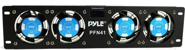 Alt view image 6 of 13 - PylePro PFN41 19 in. Rack Mount Cooling Fan System with Temperature Display