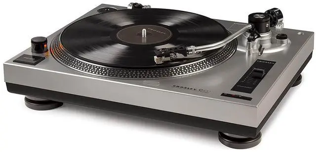 Alt view image 13 of 17 - Crosley 2 Speed S-Shaped Built-In Preamp Record Player Turntable (For Parts)