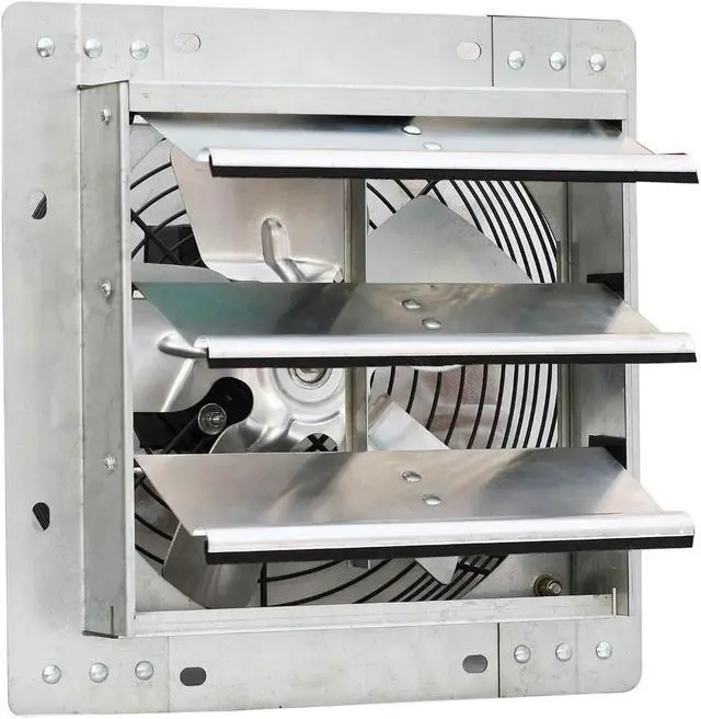 Alt view image 4 of 12 - iLIVING 10 Inch Variable Speed Shutter Exhaust Fan, Wall-Mounted, 820 CFM, 1200 SQF Coverage Area  (Power Cord Not Included)
